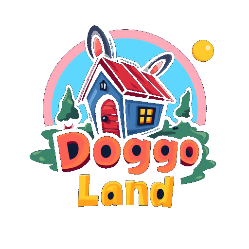 Doggo Land logo — a doghouse with dog ears